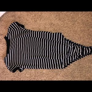 striped body suit